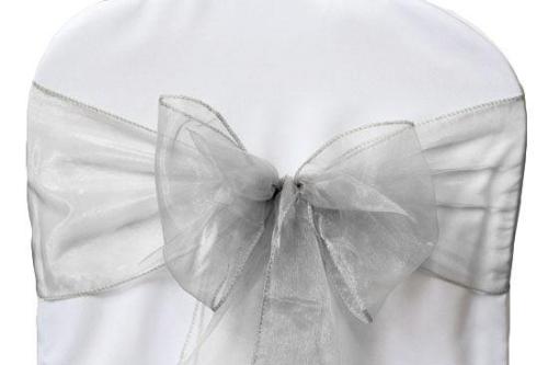 Sashes Shimmering Organza Silver