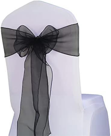 Sashes Shimmering Organza Black