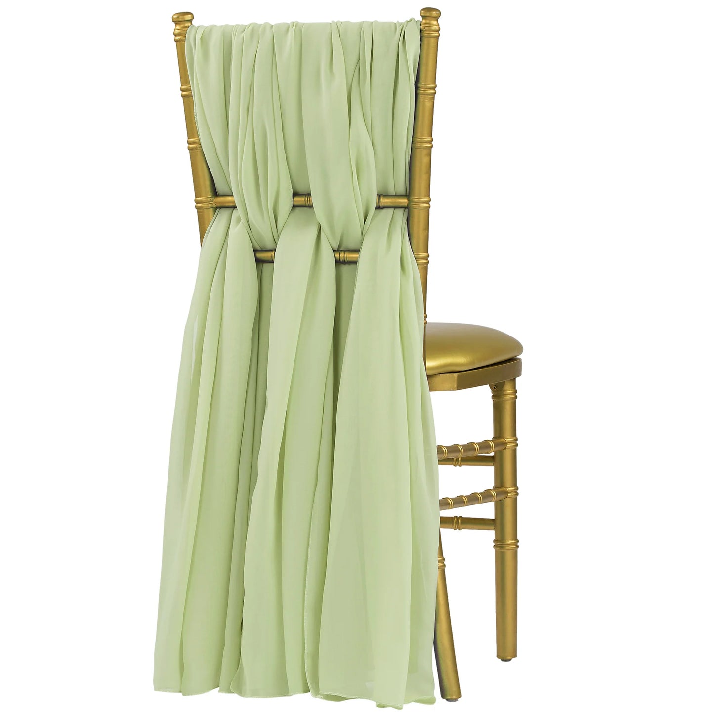 Apple green chiffon chair sash