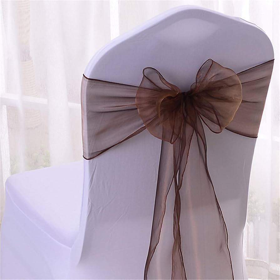 Sashes Shimmering Organza Brown