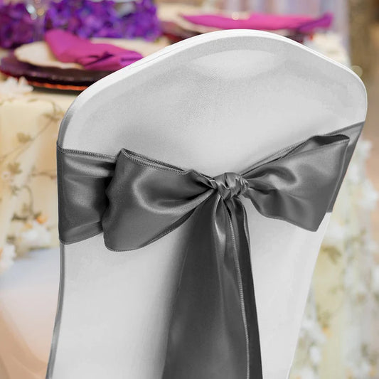 Sashes Satin Charcoal