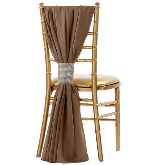 Mocha chiffon chair sash