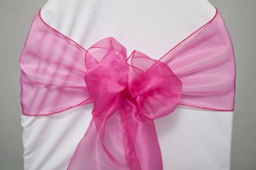 Sashes Shimmering Organza Fuschia