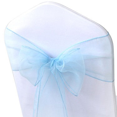 Sashes shimmering organza baby blue