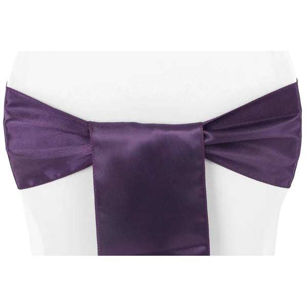 Sashes Satin Eggplant