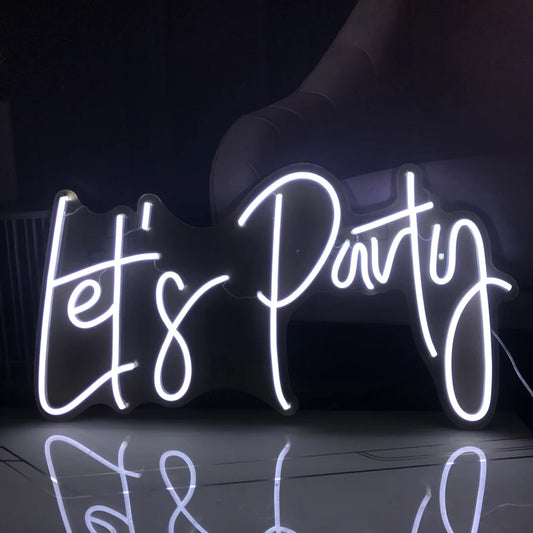 Let's Party neon sign