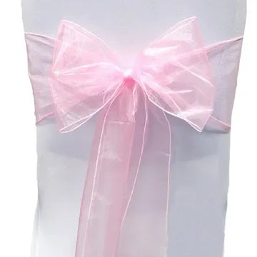 Sashes Shimmering Organza Baby Pink