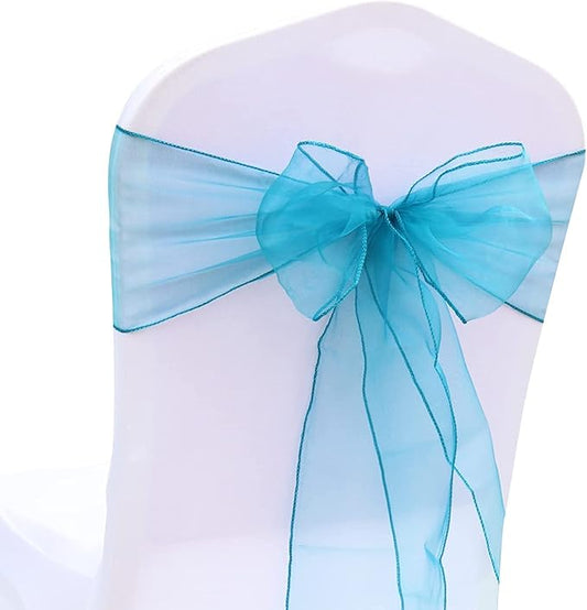 Sashes Shimmering Organza Teal