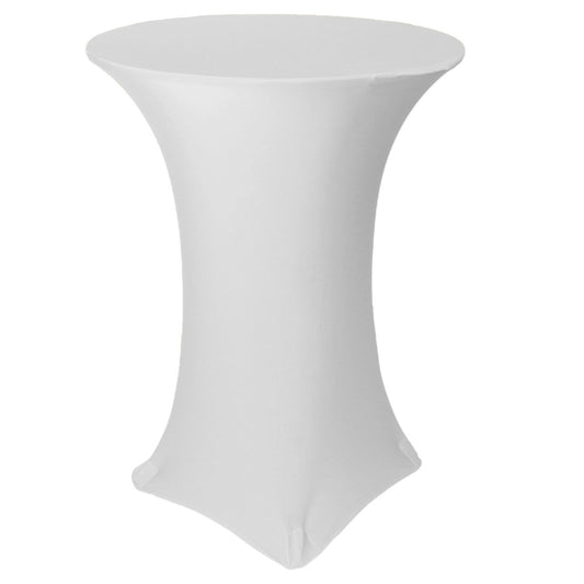 white spandex cocktail table cloths