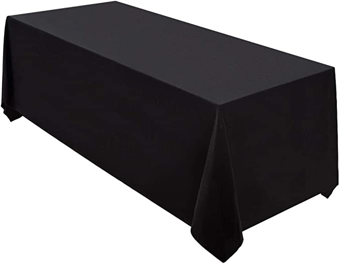 black rectangle polyester table linens 90x156