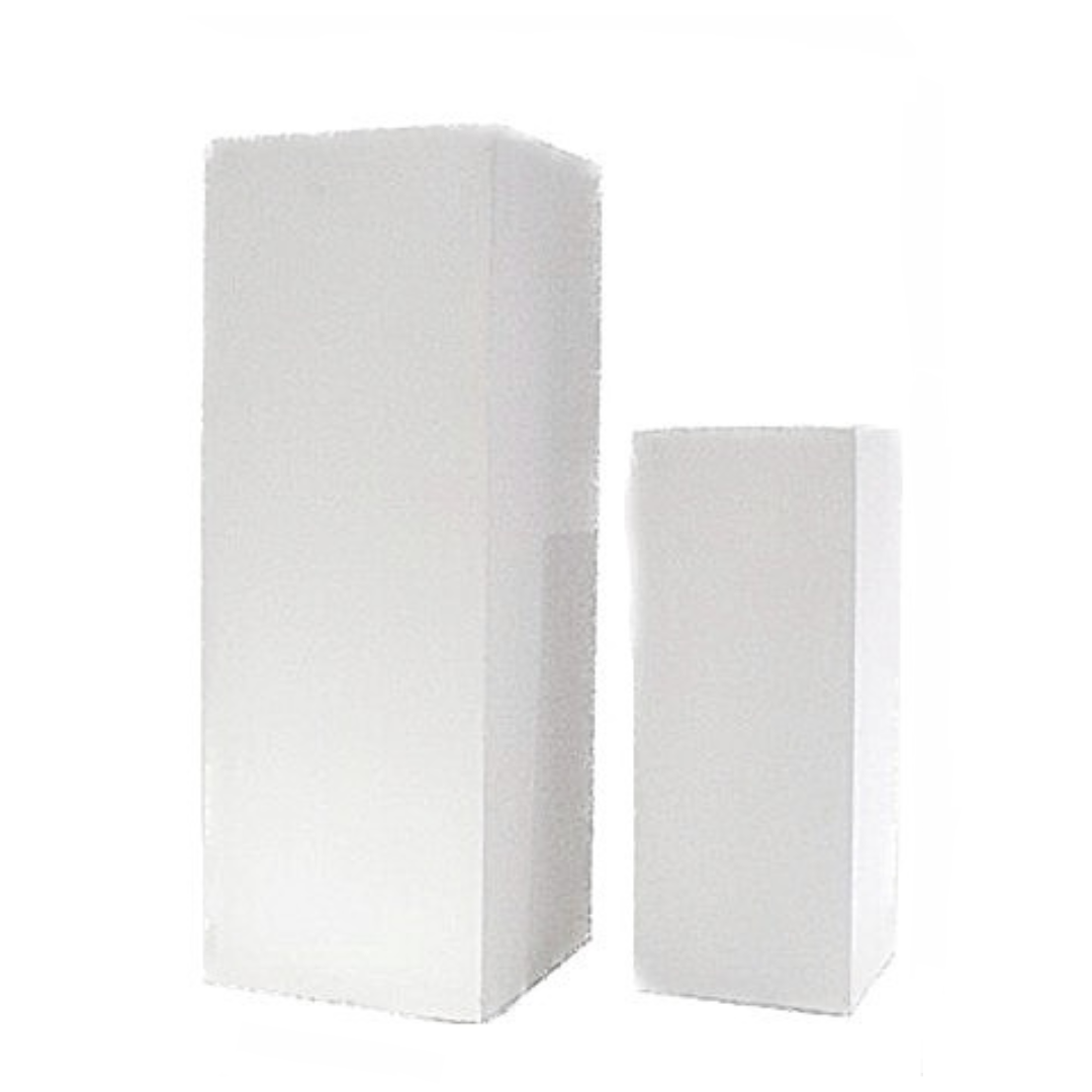 white cement pillars 36"