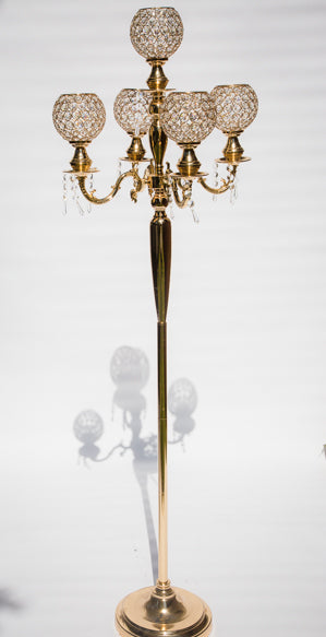 Gold floor standing candelabra