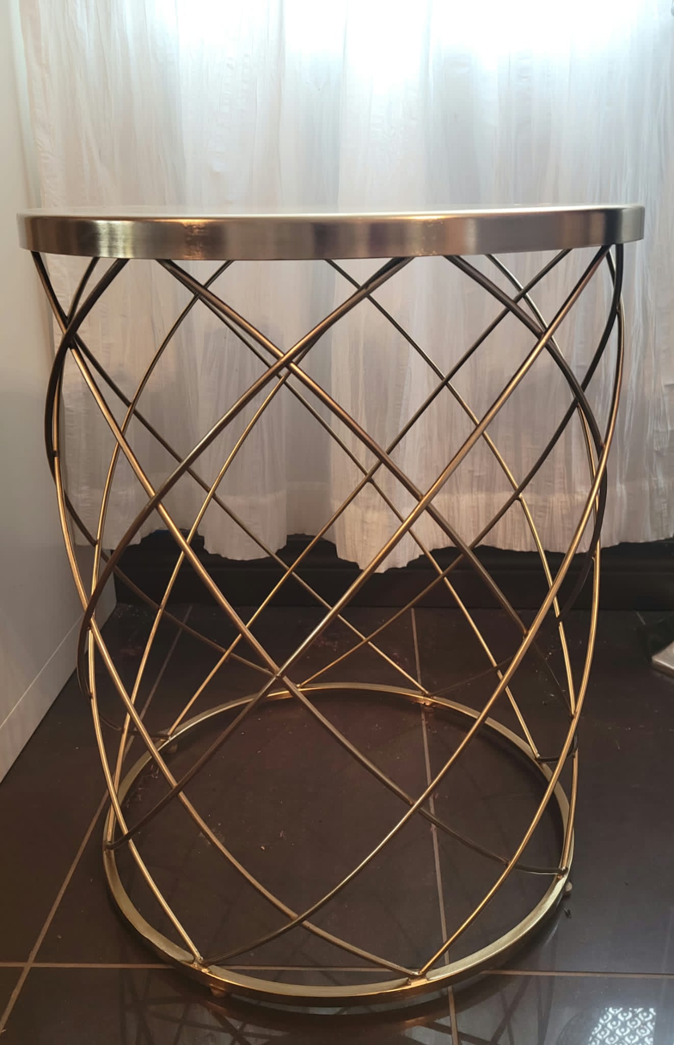 Gold metalic coffee tables