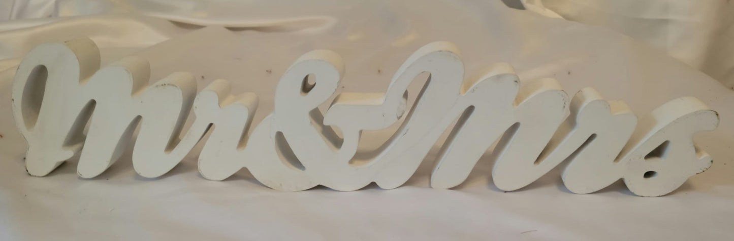 Mr. & Mrs. Table Marquee white