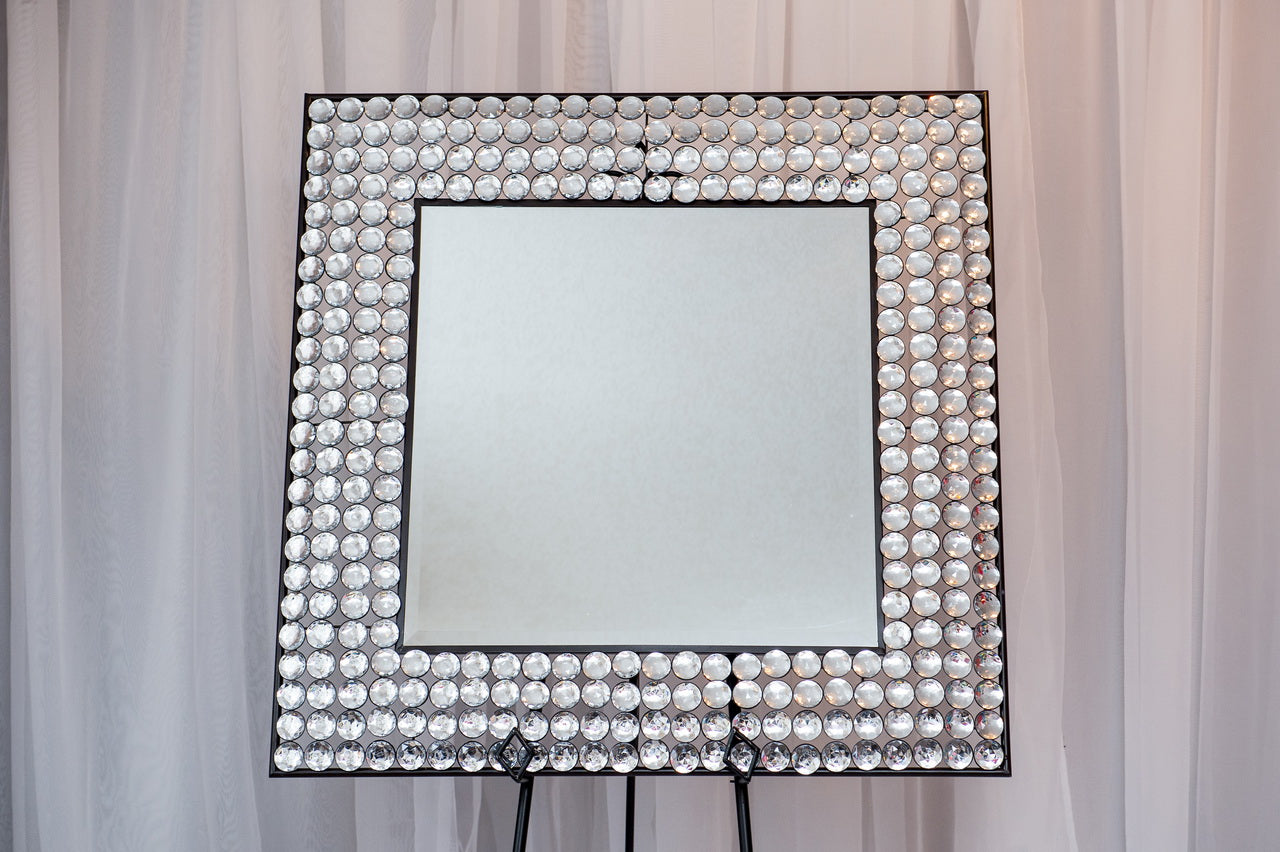 Large Diamond framed mirror