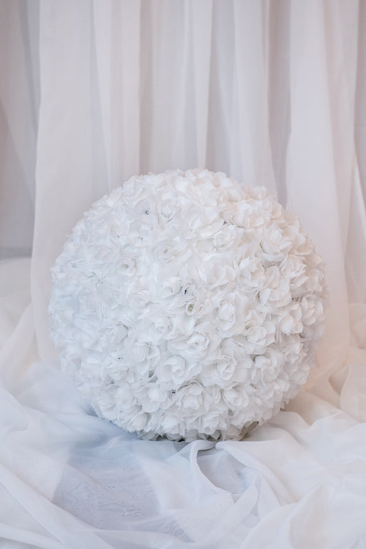 extra large flower ball with lights 20"