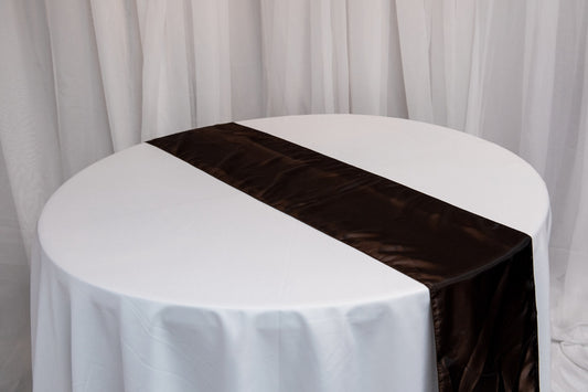 9' Brown Taffeta Table Runner