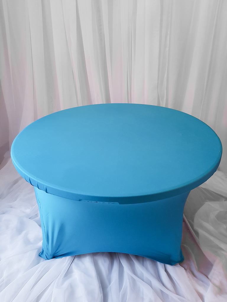 120" Turquoise Blue Spandex Table Cloth
