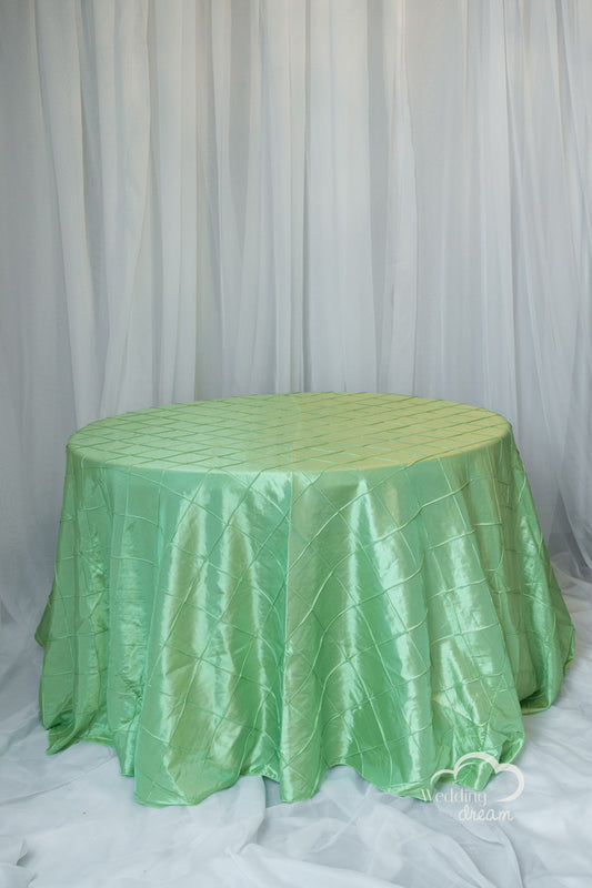 120" Apple Green Pintuck Table Cloth