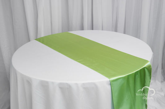 9' Apple Green Satin Table Runner