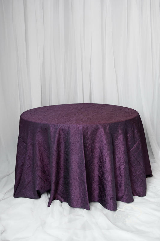 120" Aubergene Purple Crushed Table Cloth