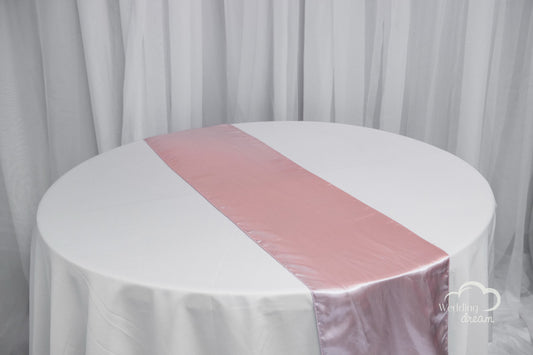 9' Blush Pink Satin Table Runner