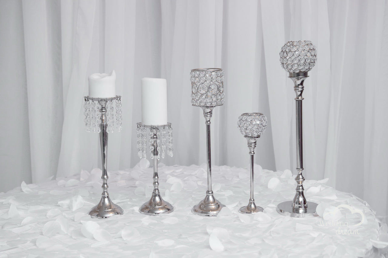 Diamond Candlestick Stands in Assorted Sizes
