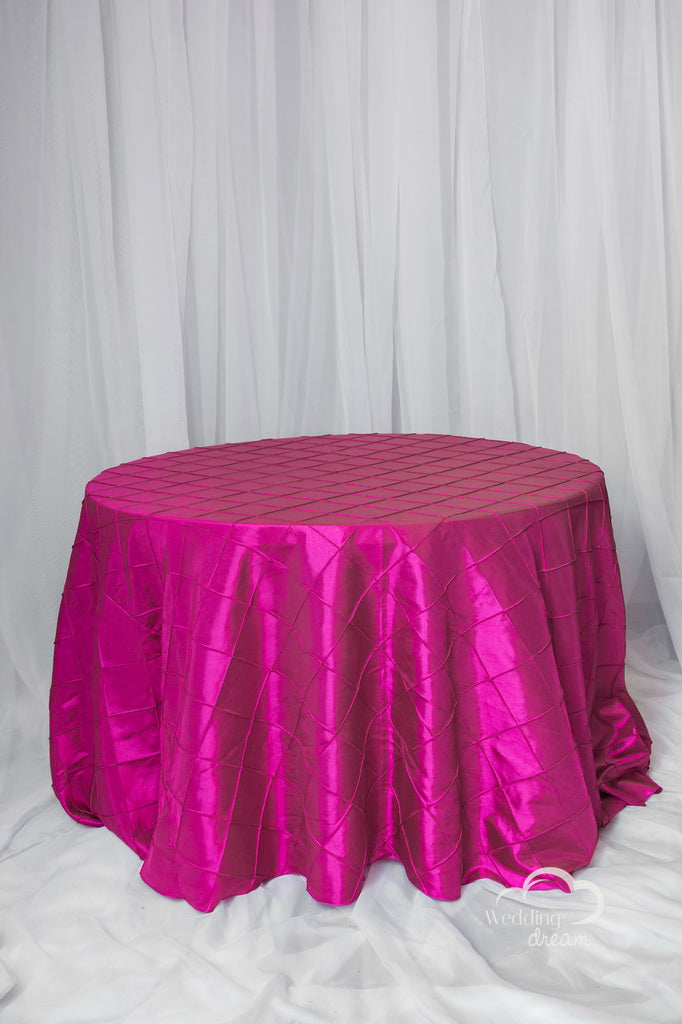 120" Fuscia Pintuck Table Cloth