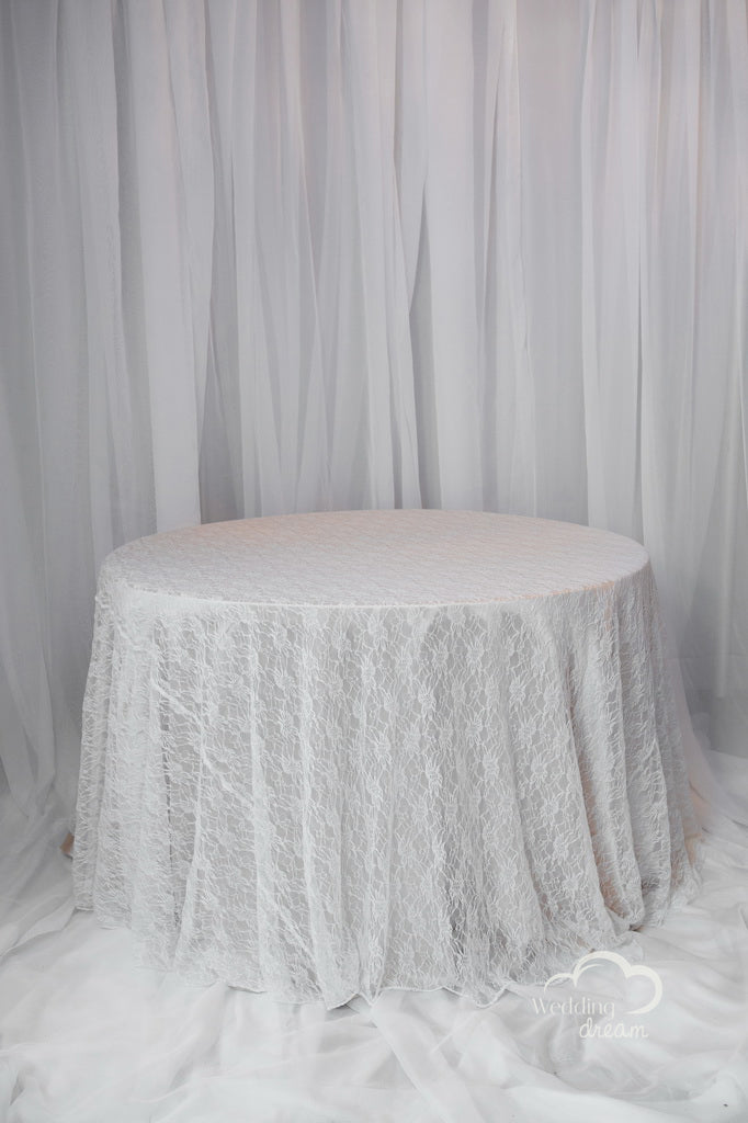 120" Ivory Lace Table Cloth